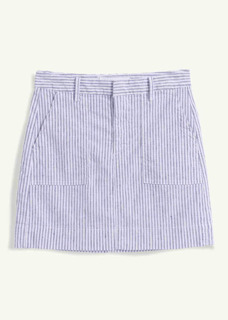F&E Jameson Navy & White Stripe Skirt