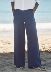 F&E Madeline Navy Patch Pocket Pull-On Pant