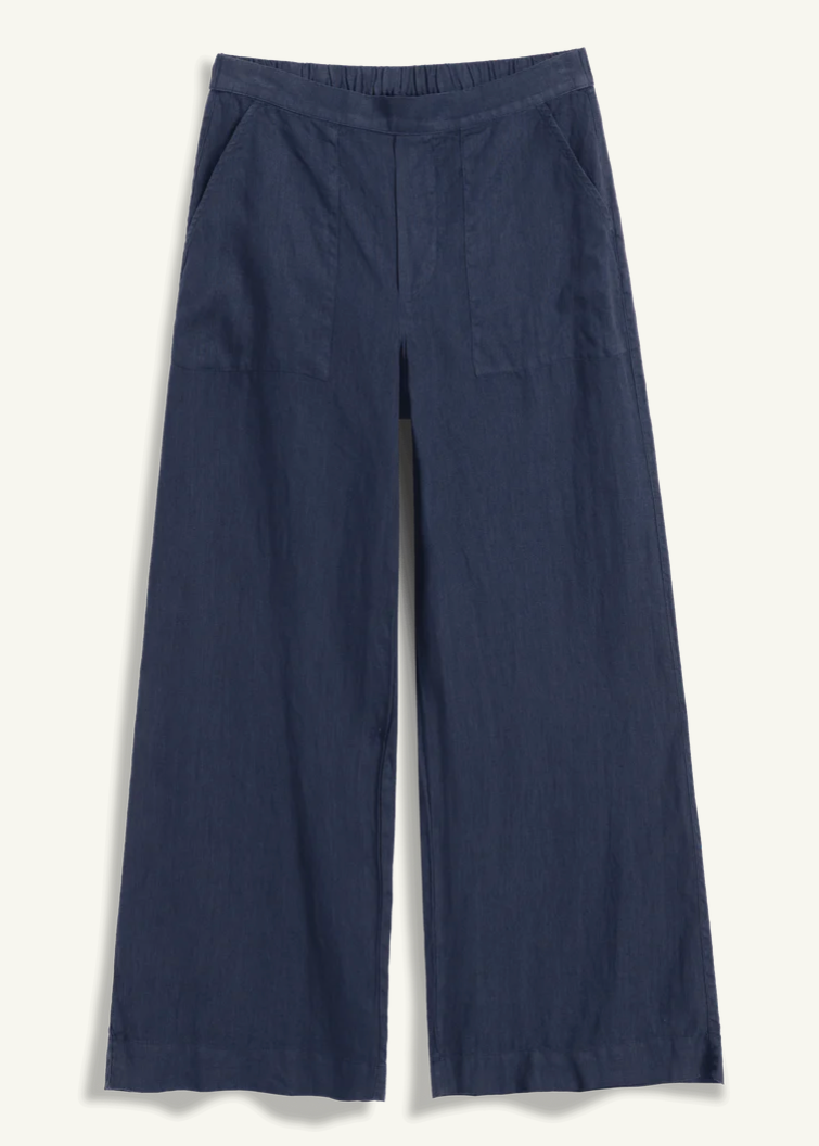 F&E Madeline Navy Patch Pocket Pull-On Pant