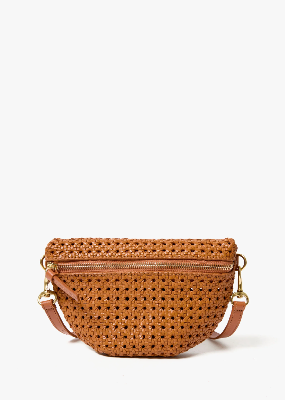 Clare V Petite Fanny Tan Rattan