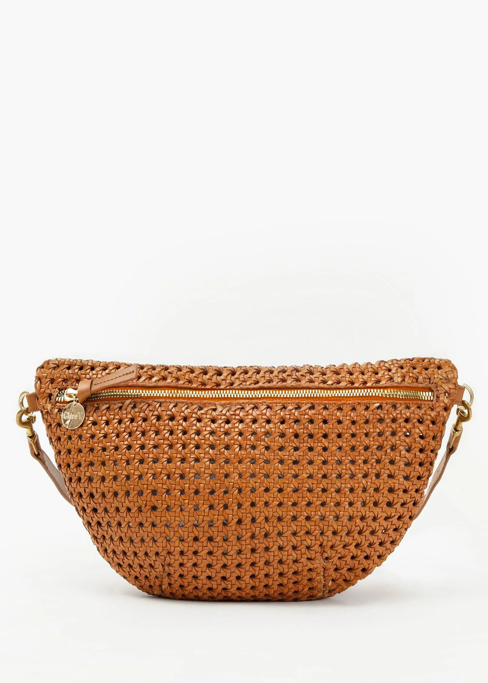 Clare V Grande Fanny Tan Rattan