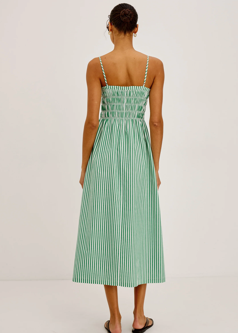 Rails Primrose Dress Emerald Stripe