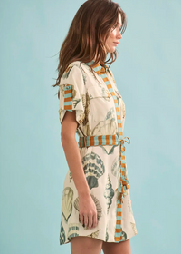 Hunter Bell Nicole Shell Print Mini Dress