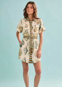 Hunter Bell Nicole Shell Print Mini Dress