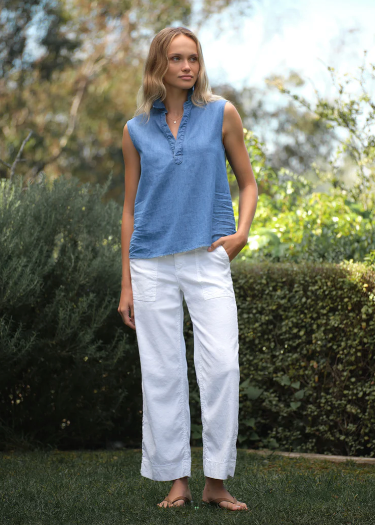 F&E Olivia Popover Denim Tank