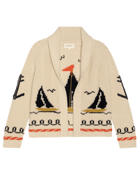 The Great Lodge Cream Sailboat Cardigan