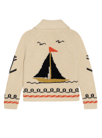 The Great Lodge Cream Sailboat Cardigan
