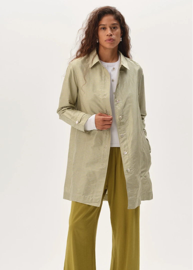 Donni Silk Taffeta Gingham Jacket