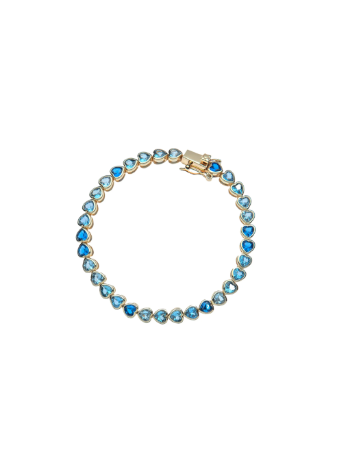 Jane Win Made from LOVE Tennis Bracelet in Ocean Blue Ombre