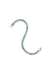 Jane Win Made from LOVE Tennis Bracelet in Ocean Blue Ombre