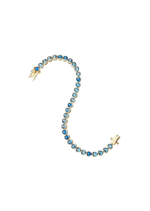 Jane Win Made from LOVE Tennis Bracelet in Ocean Blue Ombre