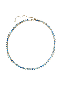 Jane Win Made from LOVE Tennis Necklace in Ocean Blue Ombre