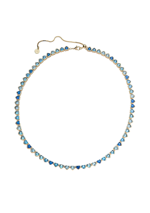 Jane Win Made from LOVE Tennis Necklace in Ocean Blue Ombre