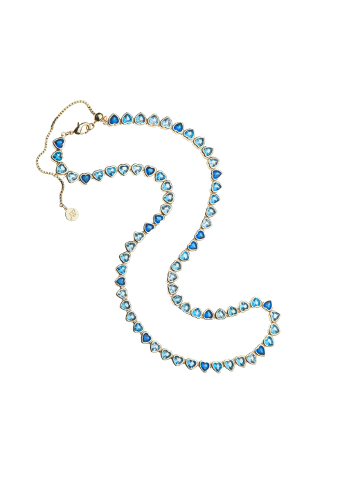 Jane Win Made from LOVE Tennis Necklace in Ocean Blue Ombre