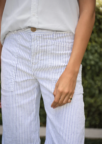 F&E Limerick Navy & White Stripe