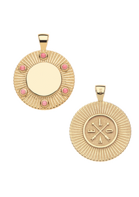 Jane Win FOREVER Around the Sun Pendant in Pink Coral