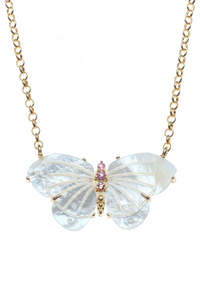 Jane Win FREEDOM Butterfly Necklace in MOP