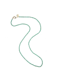 Jane Win Double Wrap Diamond Cut Beaded Necklace in Jade