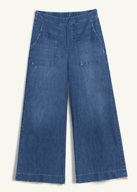 F&E Madeline Patch Pocket Pull On Indigo Denim
