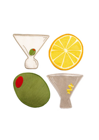 Martini Cocktail Napkins - Set of 4