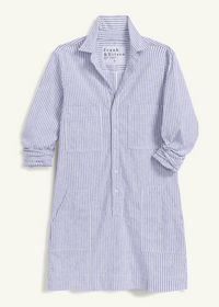 F&E Southern Utility Dress Navy White Stripe