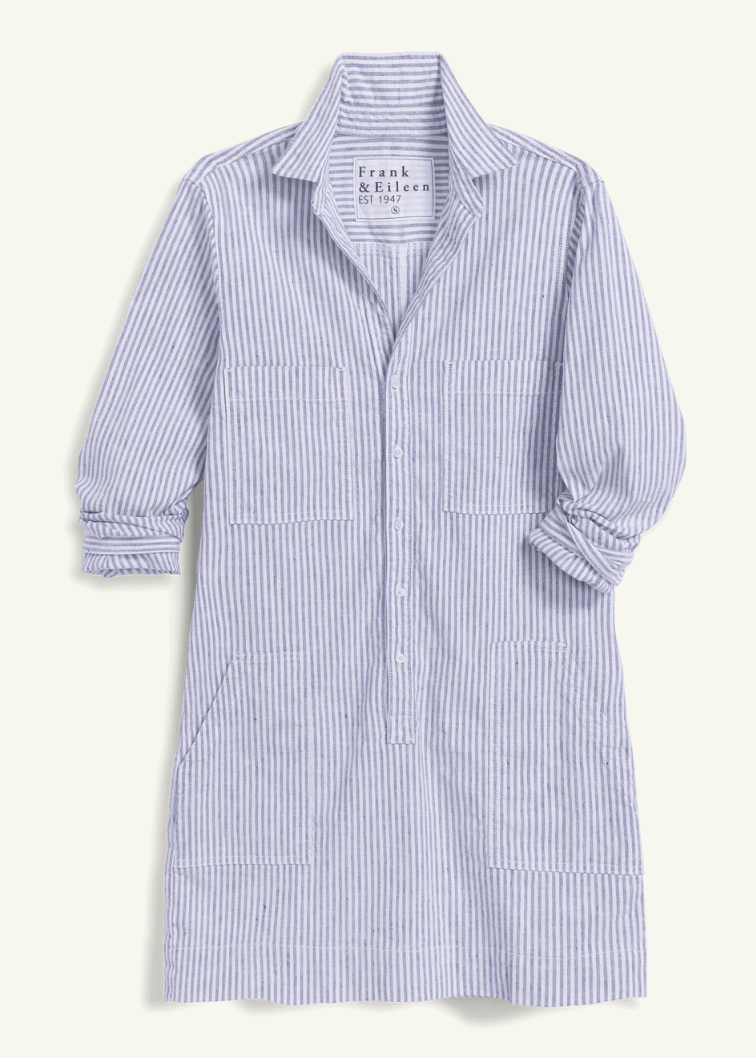 F&E Southern Utility Dress Navy White Stripe