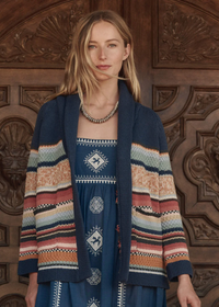 The Great Mountain Lodge Cardigan Taos Stripe
