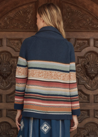 The Great Mountain Lodge Cardigan Taos Stripe