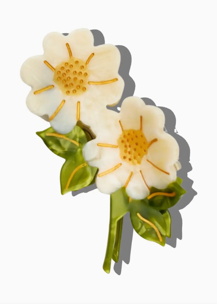 Vintage Daisy Stem Hair Clip