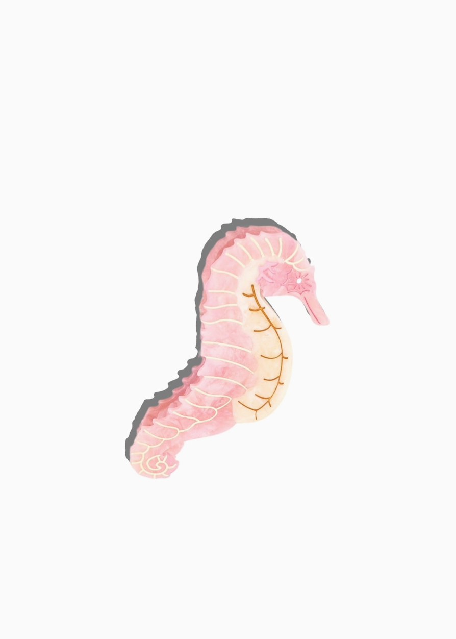 Pink Seahorse Hair Clip