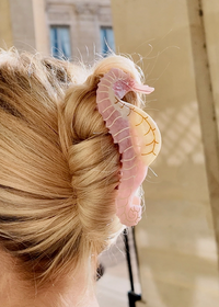 Pink Seahorse Hair Clip