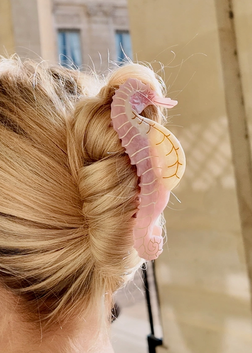 Pink Seahorse Hair Clip
