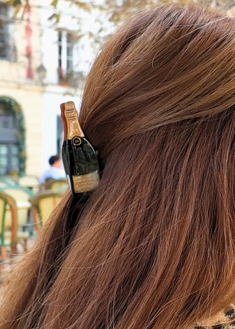 Champagne Bottle Hair Clip