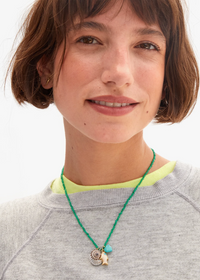 Clare V Beaded Charm Necklace