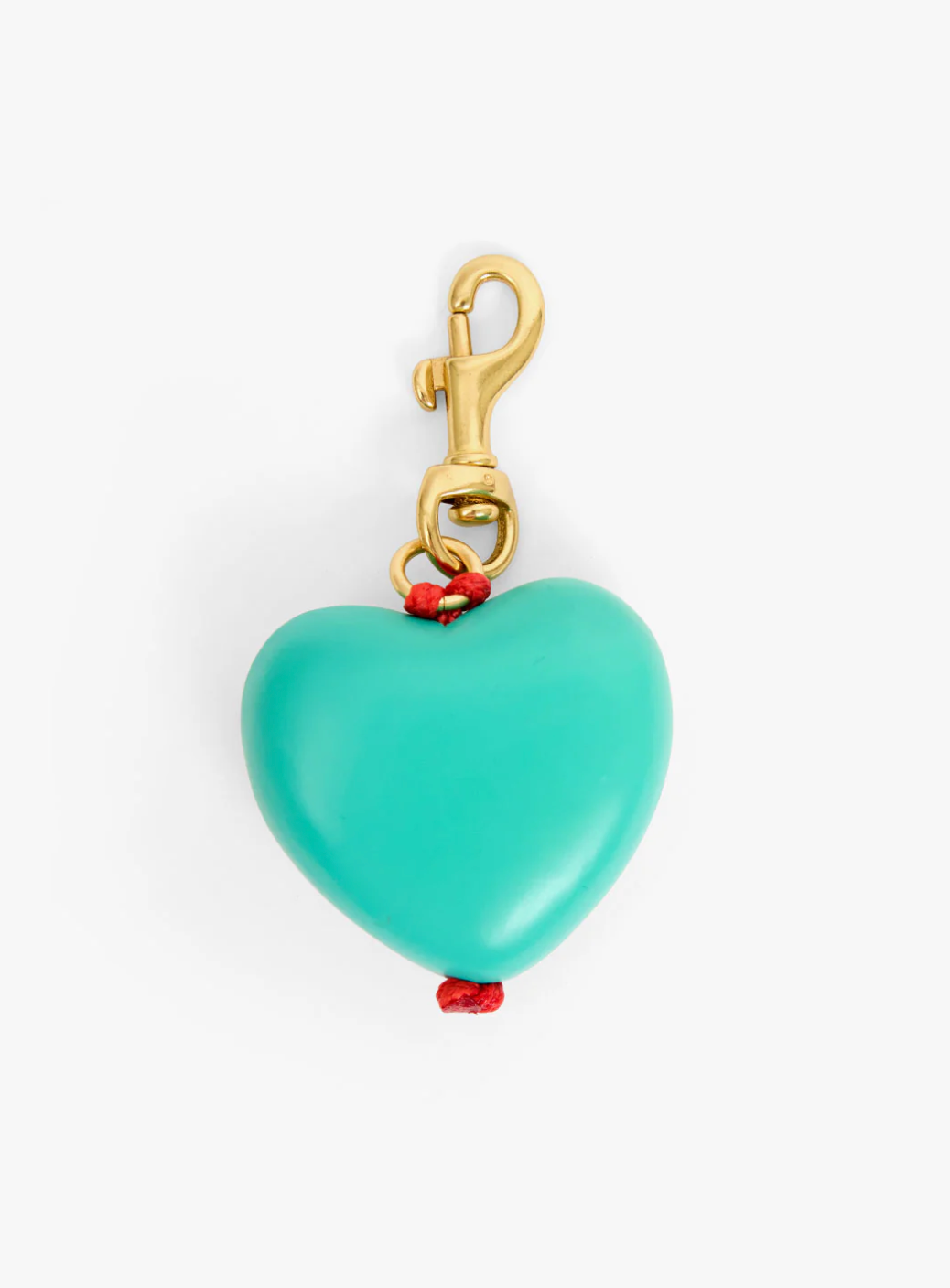 Clare V Grande Heart Fob Turquoise