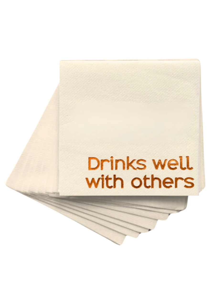 Drinks Well With Others Cocktail Napkins