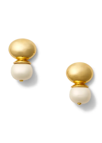 Pebble Orb Earring White Pearl