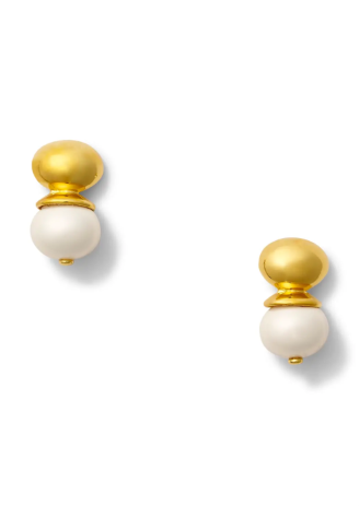 Baby Pebble White Pearl Orb Earring
