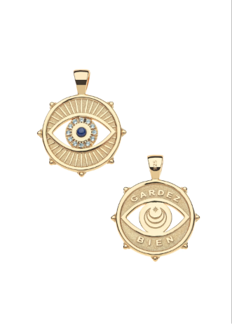 Jane Win PROTECT With an Open Eye Coin Pendant