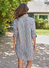 F&E Mary Linen Dress Multicolor Flowers