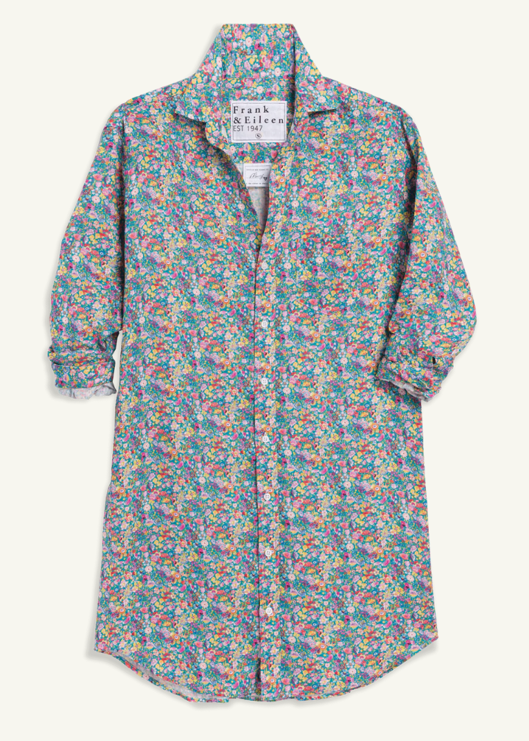 F&E Mary Linen Dress Multicolor Flowers