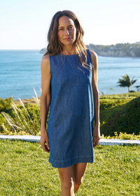 F&E Sheila Dress Indigo Denim