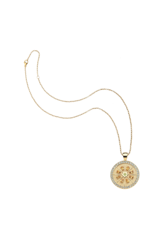 Jane Win GRATITUDE Citrus Slice Embellished Coin