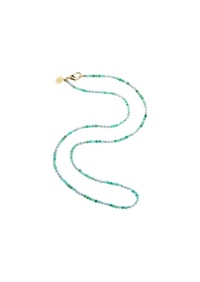 Jane Win Double Wrap Chrysoprase and Pearl Beaded Necklace