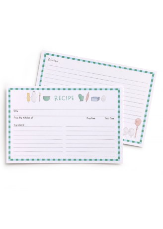 Dessert First Recipe Card Set, 12 Cards