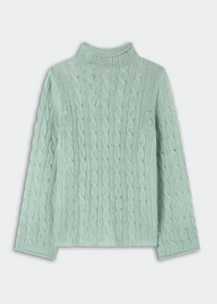 Guest In Residence Cable Mock Neck Top