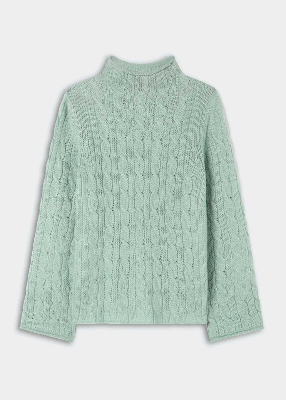 Guest In Residence Cable Mock Neck Top