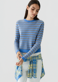 Guest In Residence Pebble Stripe Shrunken Crew