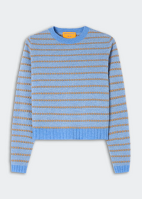 Guest In Residence Pebble Stripe Shrunken Crew