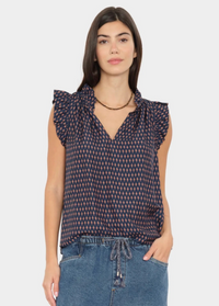 Xirena Bex Top Navy Diamond